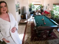 Horny milf seduces pool guy and gets filled with cum