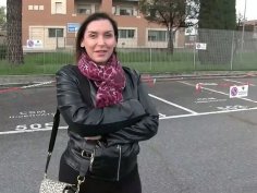 Curvy italian milf anal fuck outdoor - amateur homemade pov with cum swallow