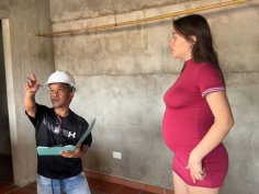 Julianaburning pregnant latina milf fucks little engineer for house inspection - huge cock rough sex